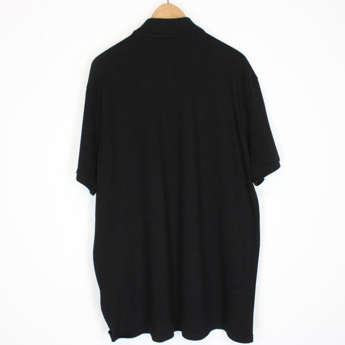 Moncler Black Short Sleeve Cotton Polo Shirt