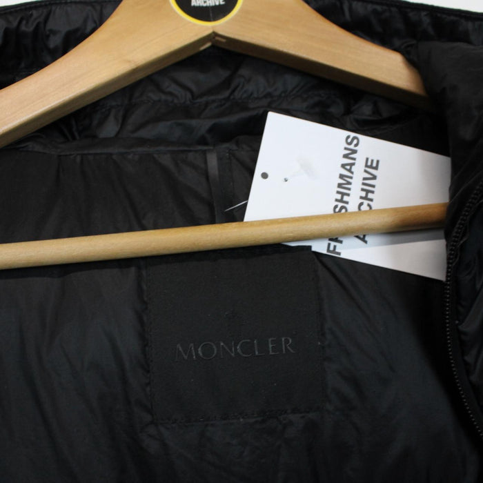 Moncler Provins Black and White Full Zip Hooded Down Jacket