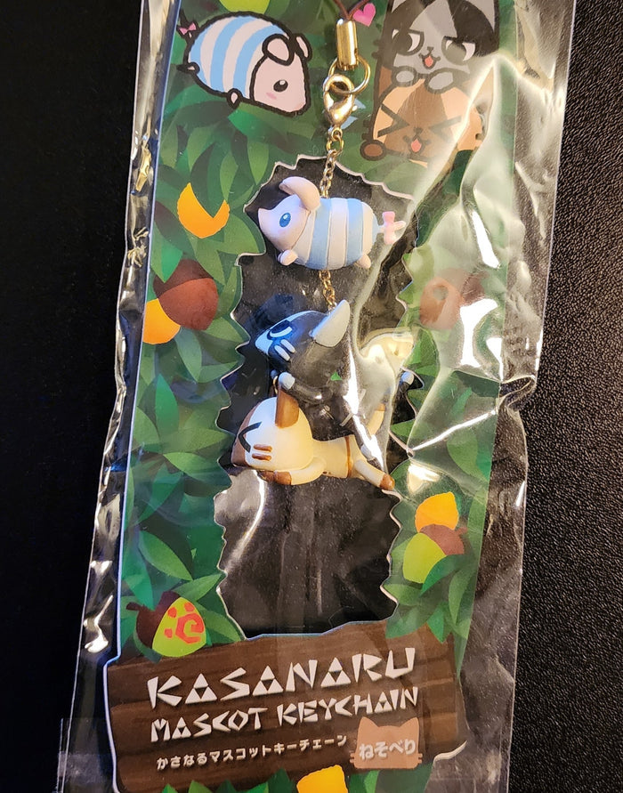 Monster Hunter Cat Palico / Poogie Kasanaru Diorama Mascot Keychain Figures Strap (Version A)
