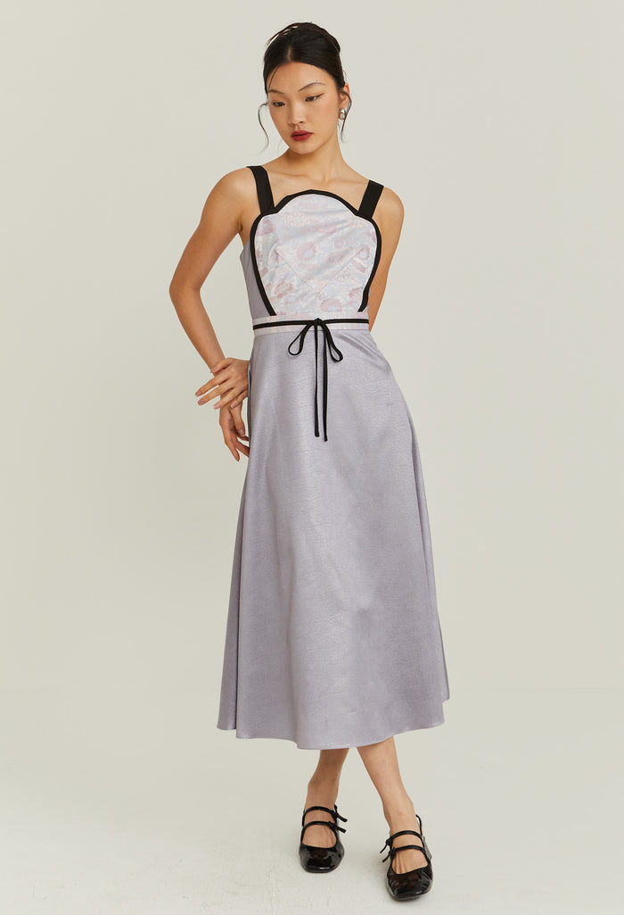 Moonlit Curve Midi Dress