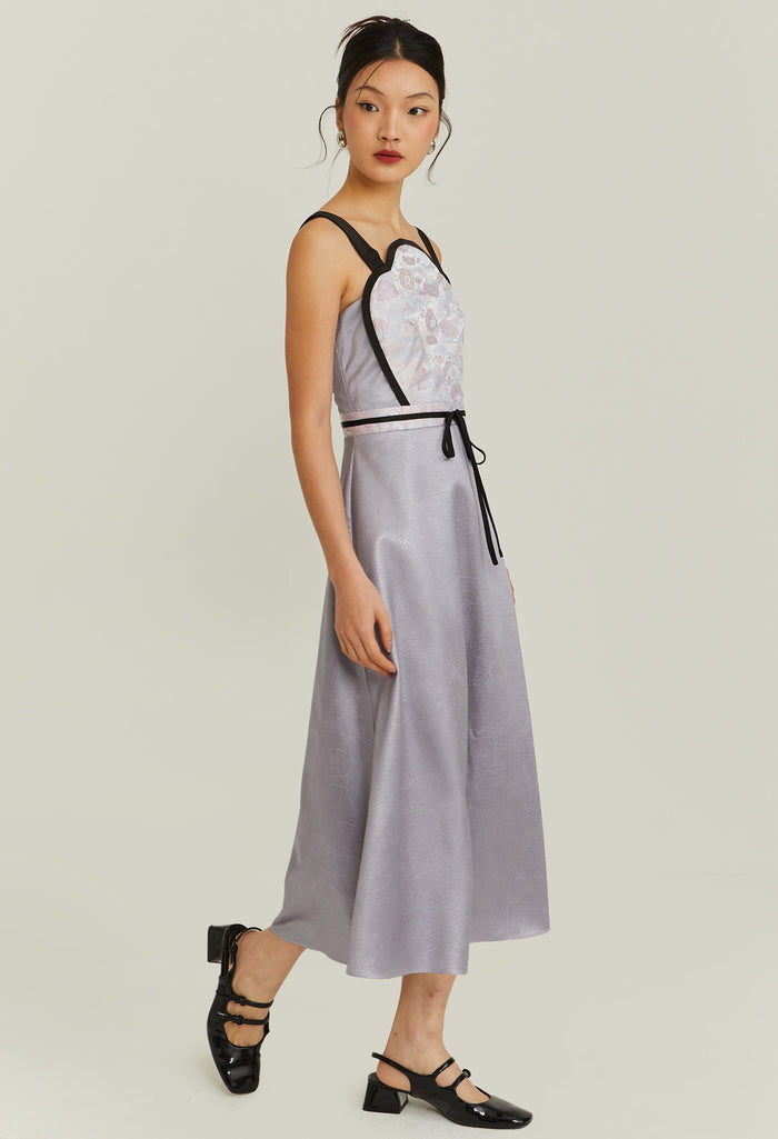 Moonlit Curve Midi Dress