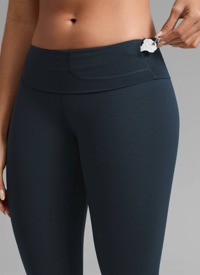 CRZ YOGA Women's Yoga Train High Rise Nakedfeel Leggings 25" 7/8 Pants True Navy