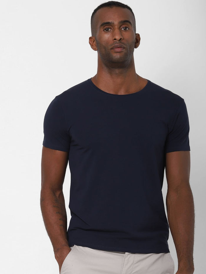 Navy Blue Crew Neck T-Shirt
