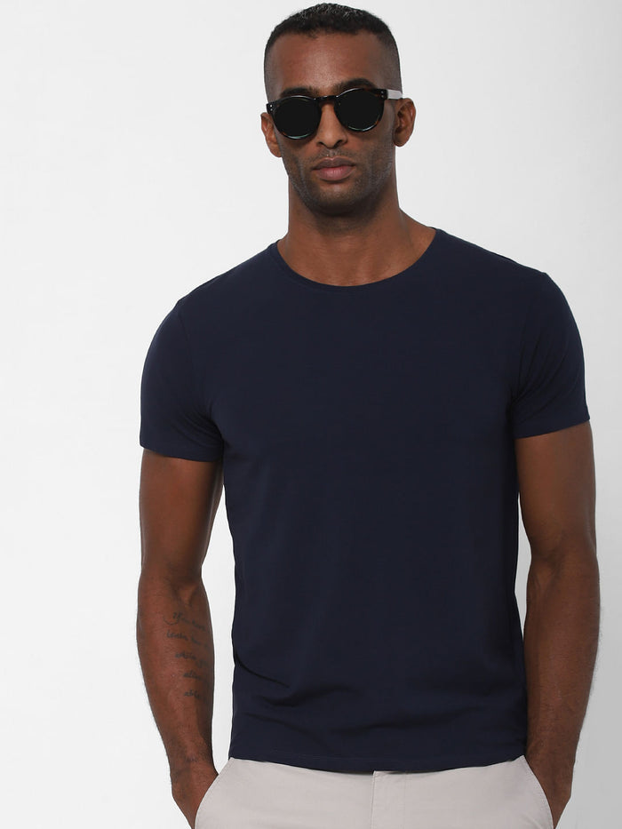 Navy Blue Crew Neck T-Shirt