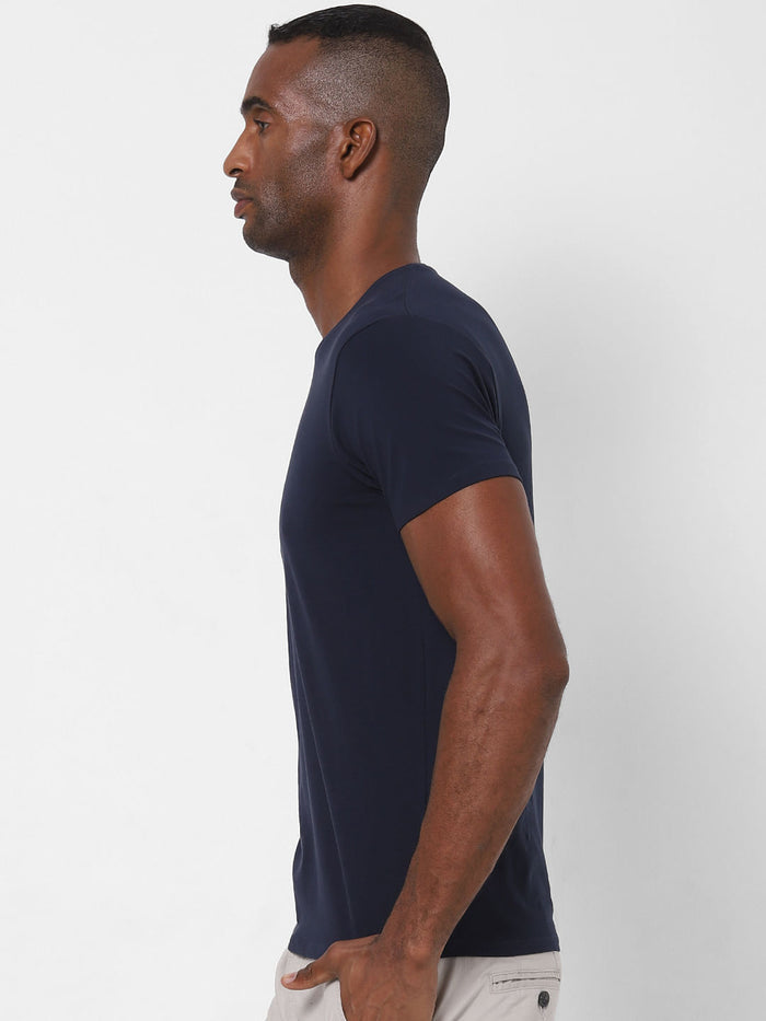 Navy Blue Crew Neck T-Shirt