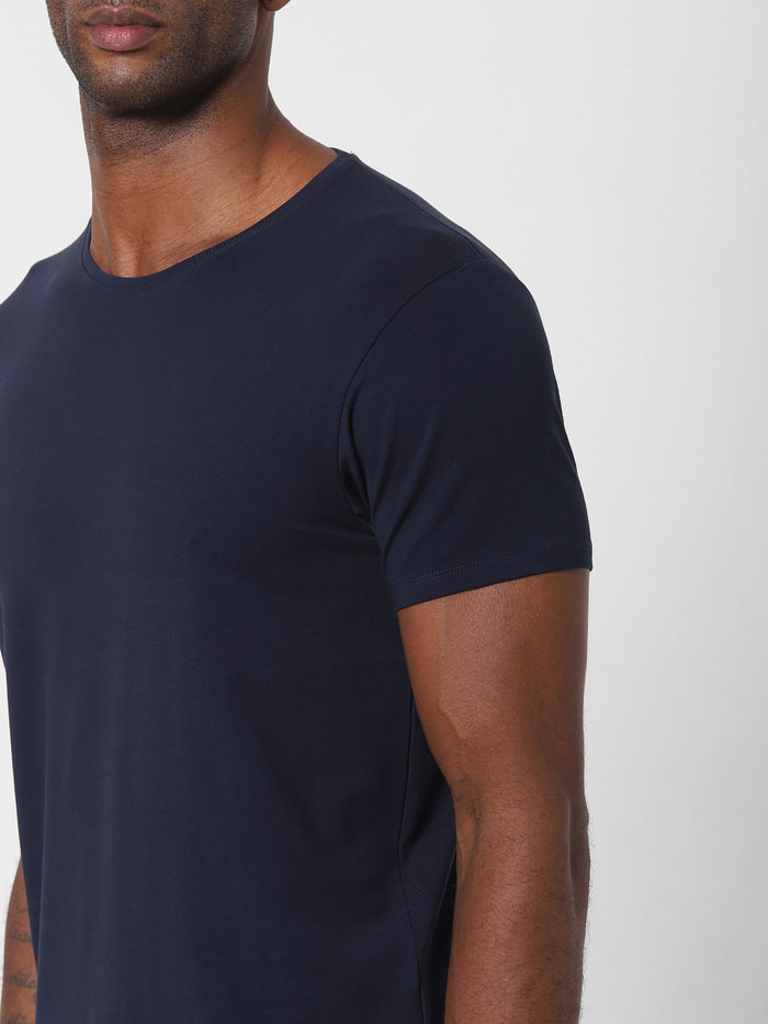 Navy Blue Crew Neck T-Shirt