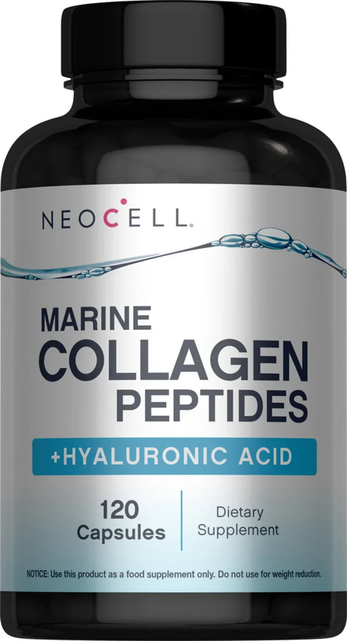 Neocell Marine Collagen Peptides + Hyaluronic Acid, 120 Fish Gelatin Capsules