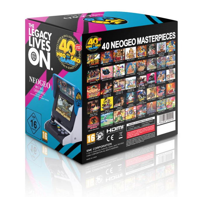 NeoGeo Mini International 40th Anniversary Console - 40 Games (Sealed)