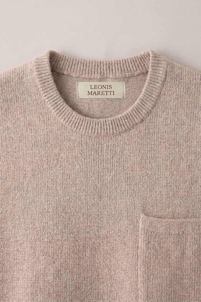 Nerio Extra-Fine Crew Vest Beige