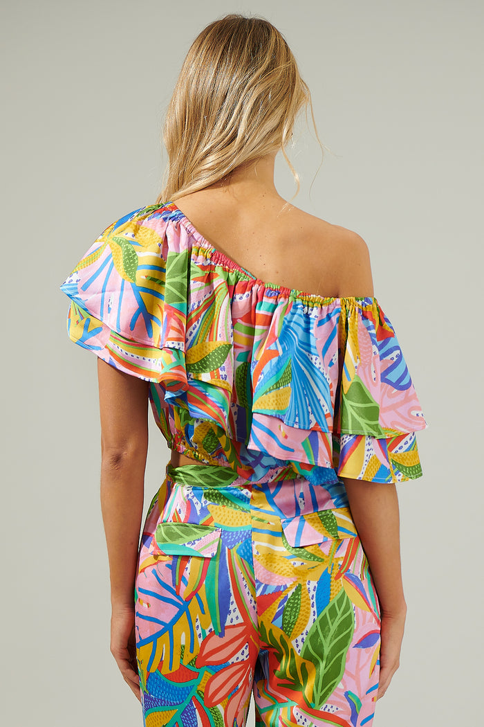 New Guinea Tropical One Shoulder Top