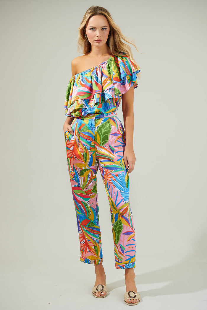 New Guinea Tropical One Shoulder Top