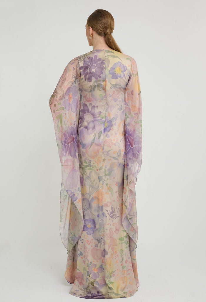 nichii x NURITA HARITH Serene Floral Lace Kaftan