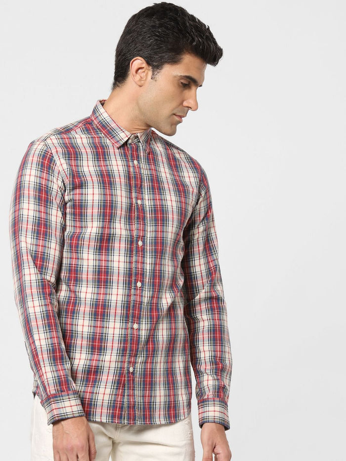 Off-White Check Full Sleeves Shirt