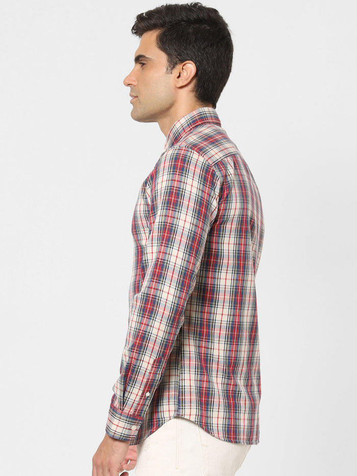 Off-White Check Full Sleeves Shirt
