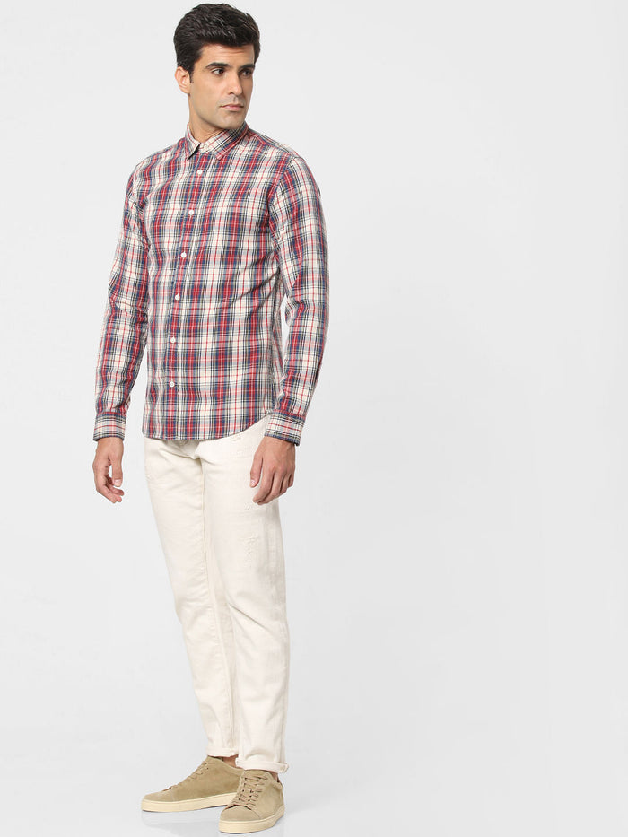 Off-White Check Full Sleeves Shirt