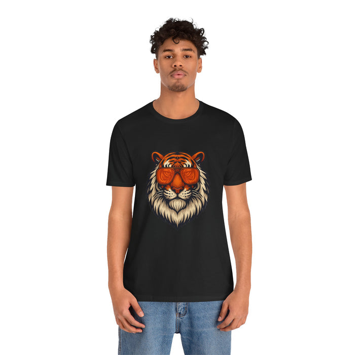 Orange Tint Bengal Cool Tiger Graphic Tee - Unisex Jersey Short Sleeve T-Shirt