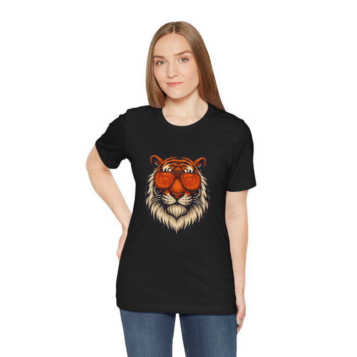 Orange Tint Bengal Cool Tiger Graphic Tee - Unisex Jersey Short Sleeve T-Shirt
