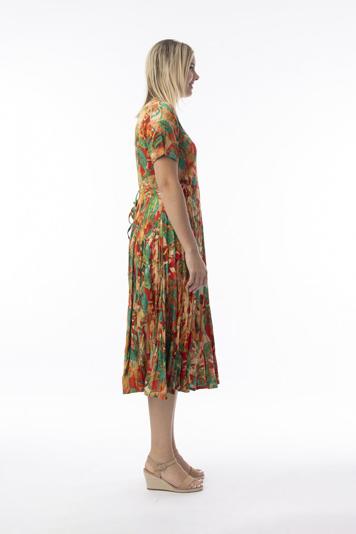 Orientique Flattering Godet Style Dress
