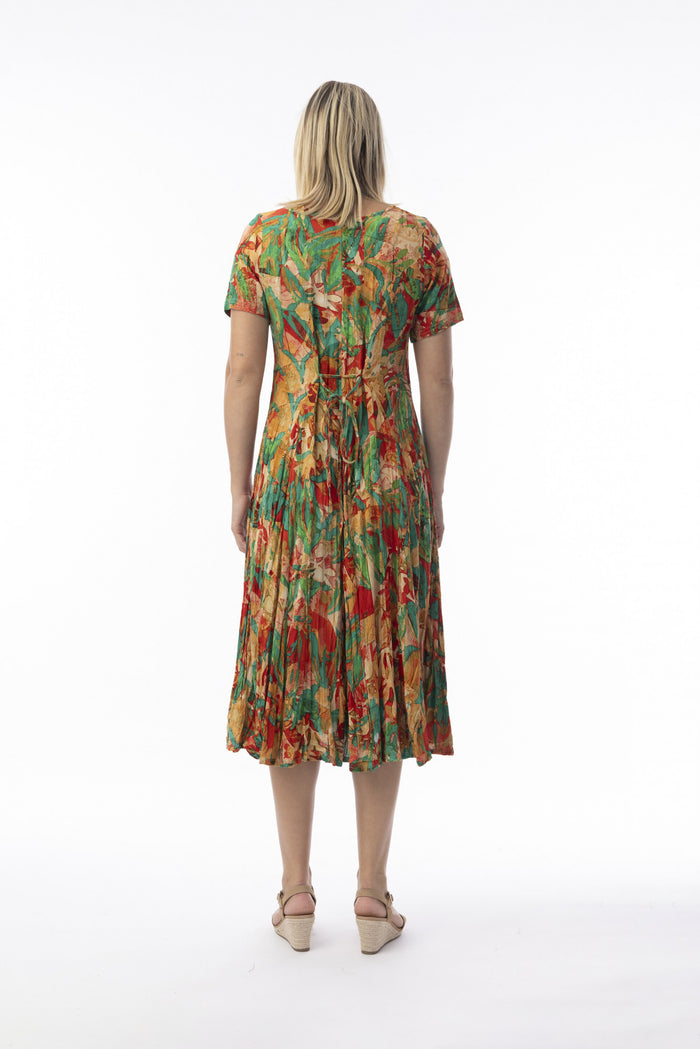 Orientique Flattering Godet Style Dress