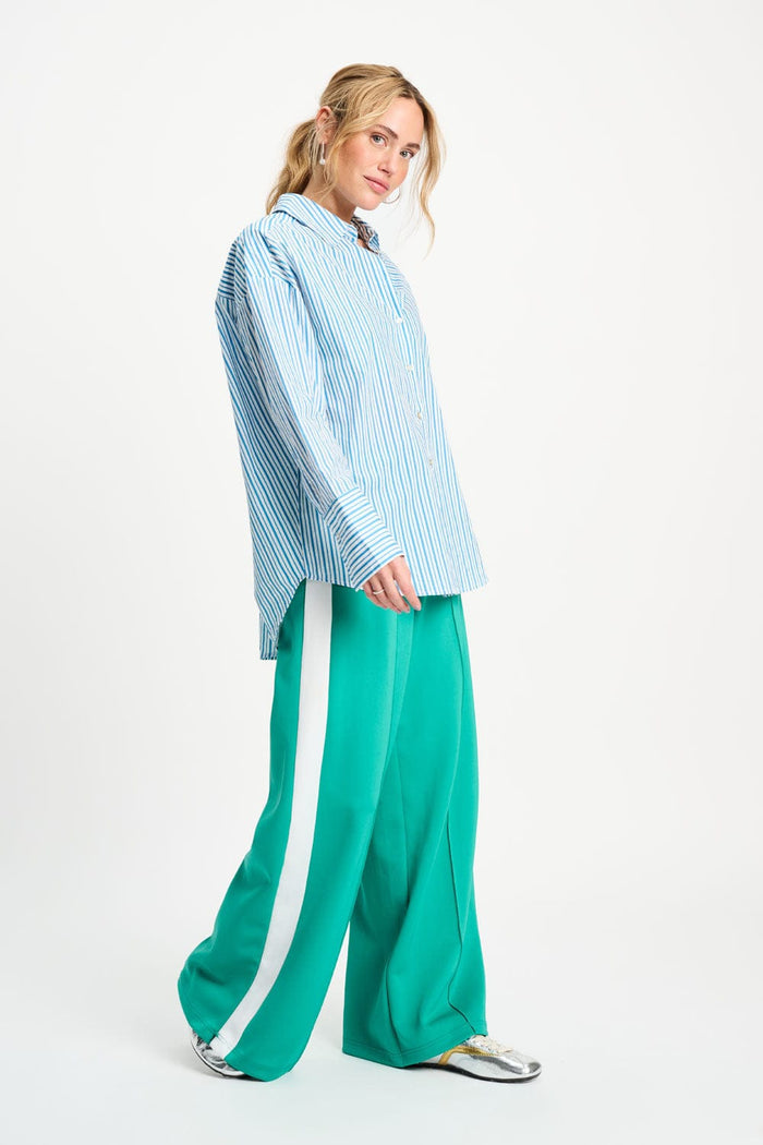 POM Amsterdam Pants TRACKPANTS - Stripe Wander Green