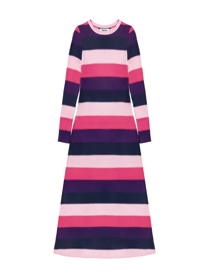 Petite Multi Blurred Stripe Jersey Dress