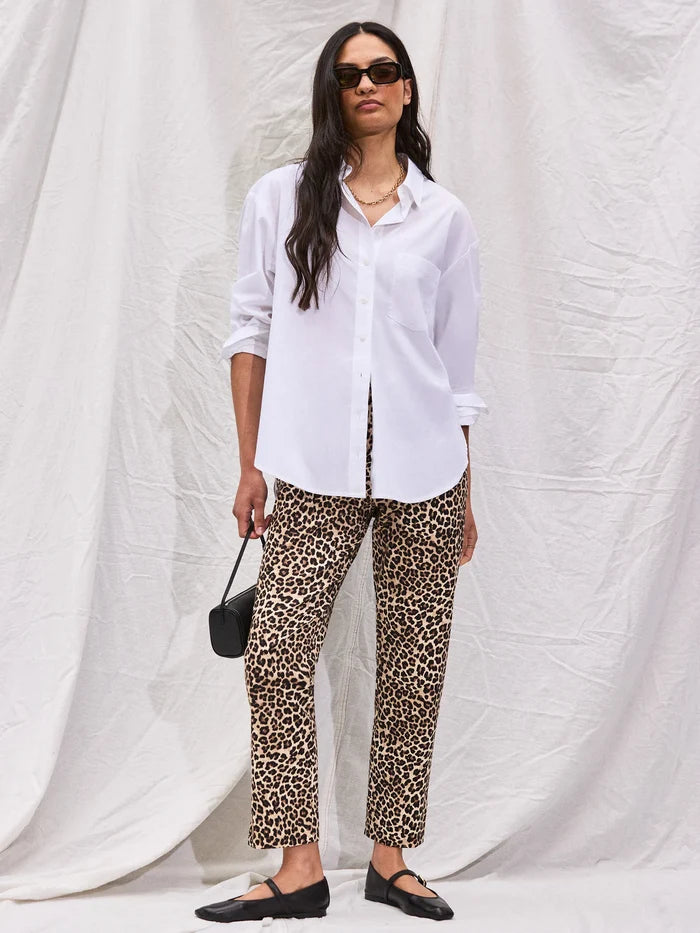 Petite White Cutwork Embroidered Back Shirt