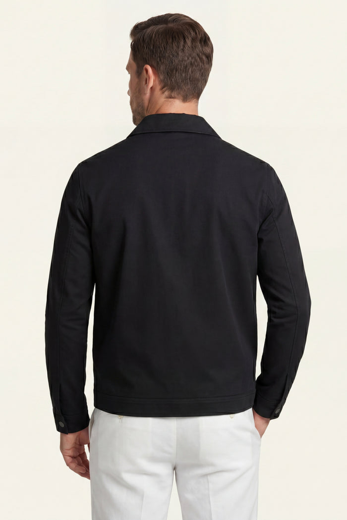 Pietro Lightweight Zip Jacket Black
