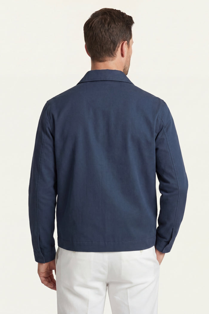 Pietro Lightweight Zip Jacket Blue