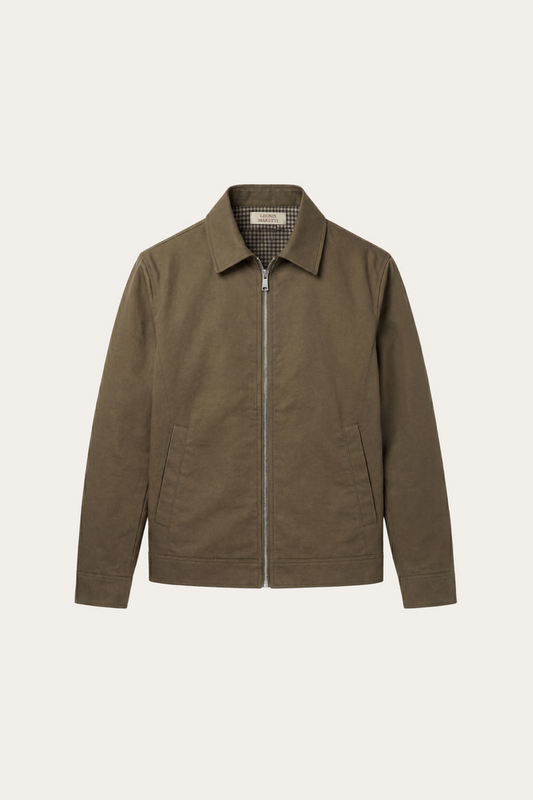 Pietro Lightweight Zip Jacket Khaki