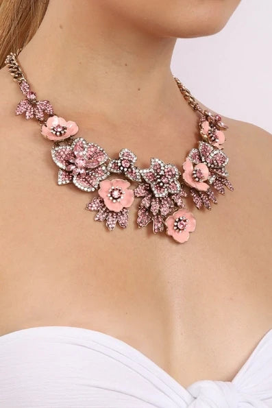 Pink Amata Statement Necklace - Born To Glam