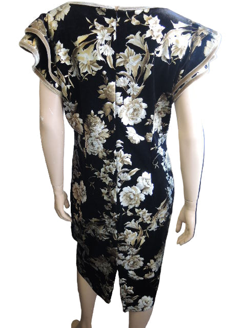 Pink Ruby Velvet and Floral Dress