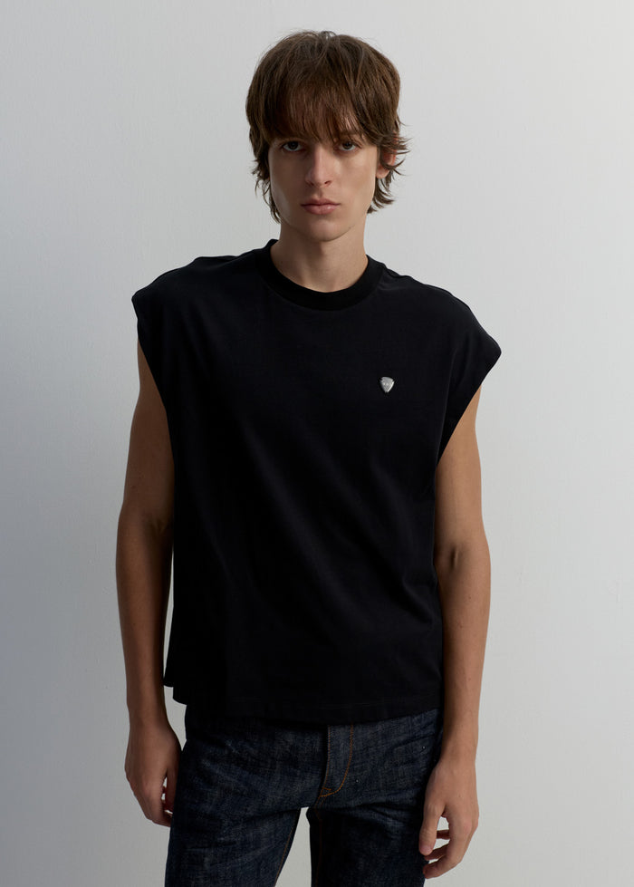 RELAXED-FIT SLEEVELESS TEE