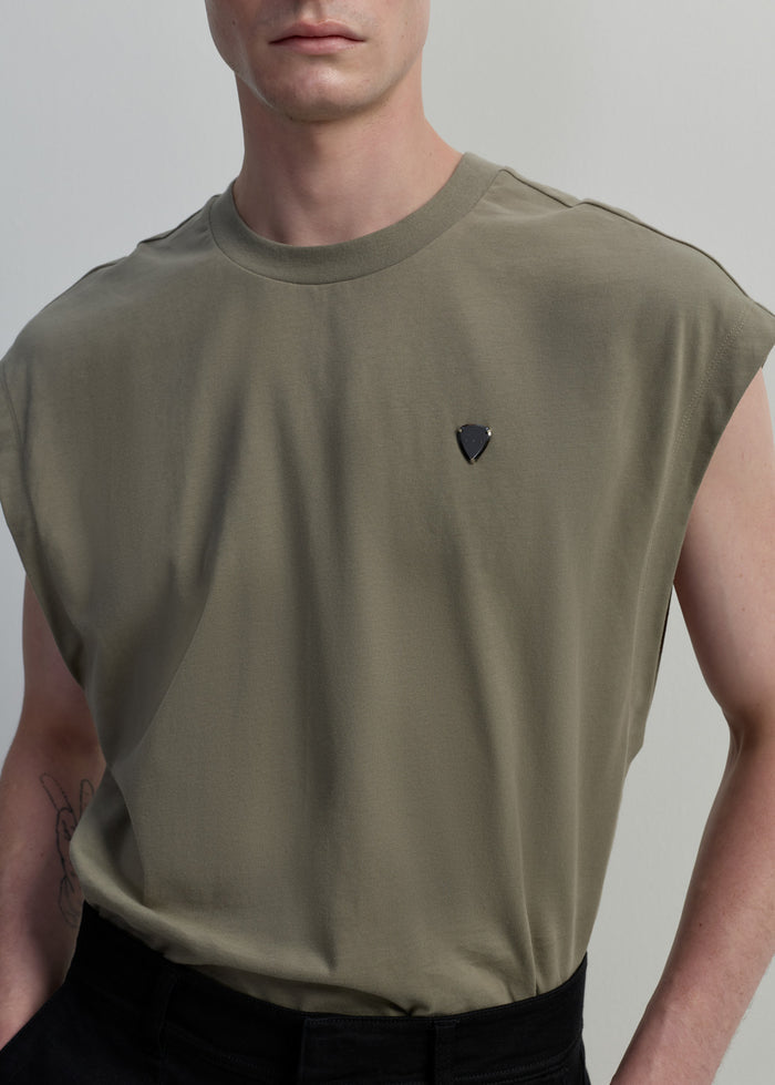RELAXED-FIT SLEEVELESS TEE