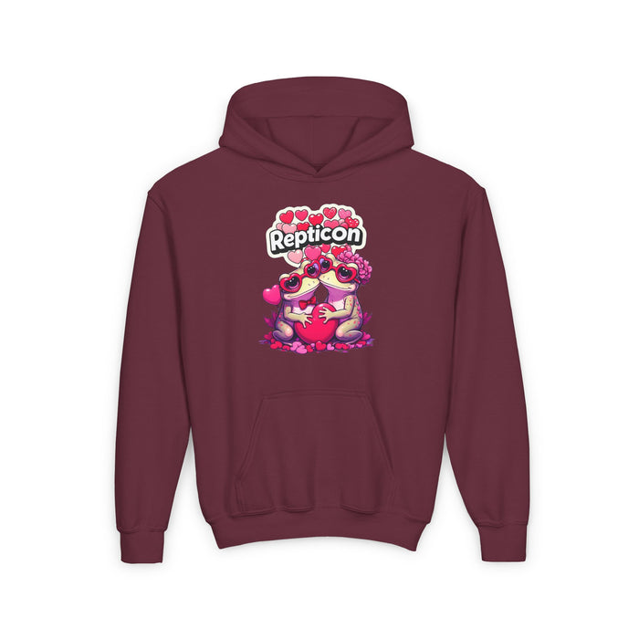 Repticon Youth Heavy Blend Hooded Sweatshirt w/ Valentine Toads