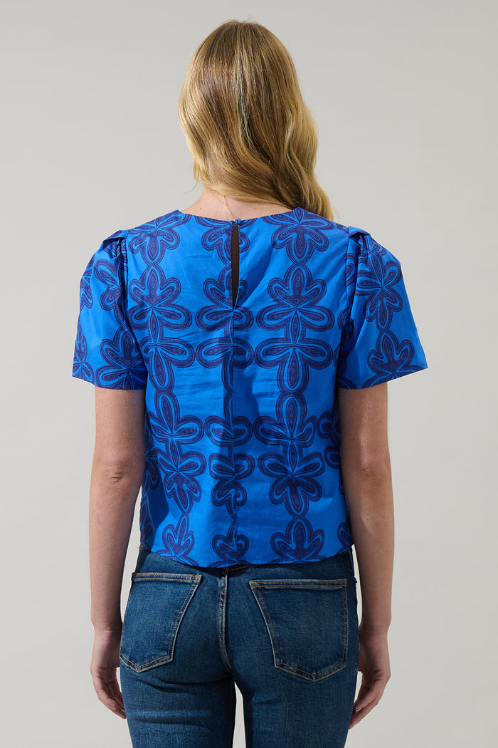 Romery Abstract Tilma Short Sleeve Top