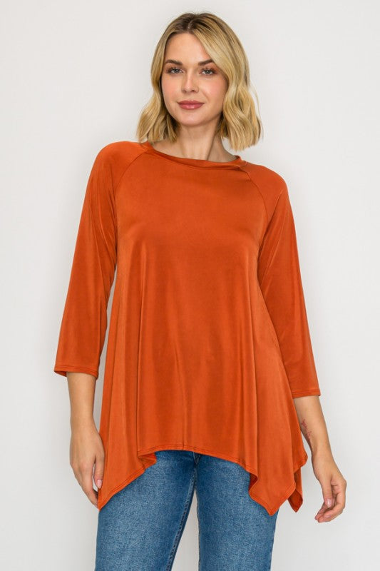 Rust Shark Bite Tunic