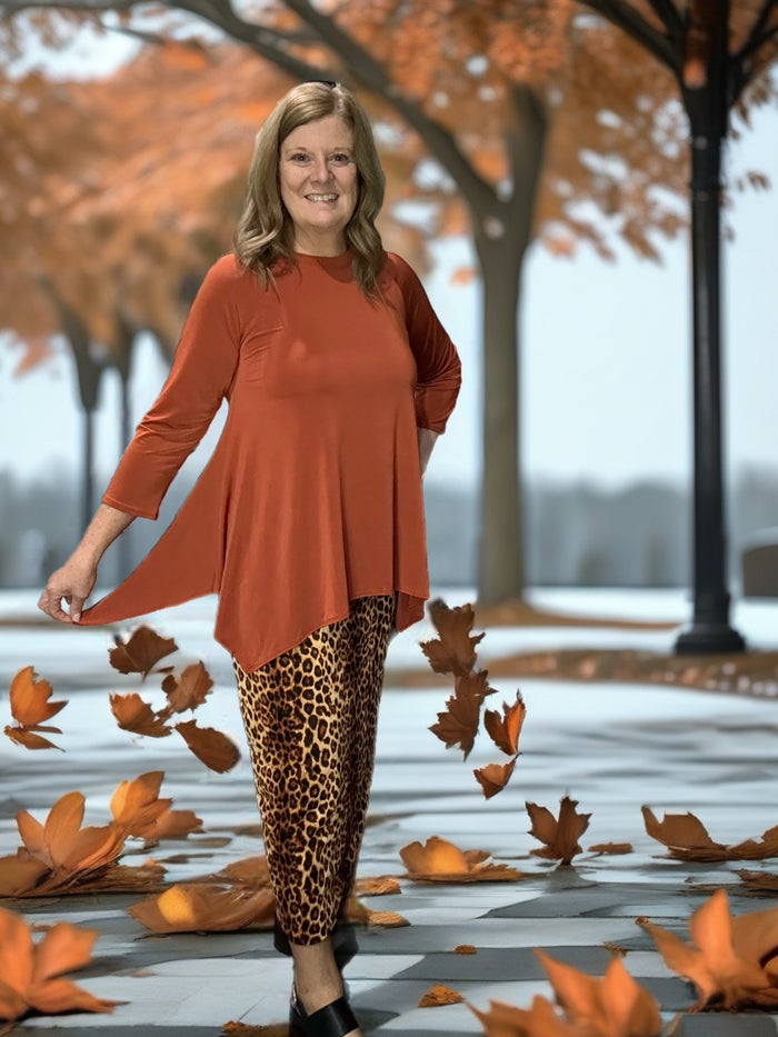 Rust Shark Bite Tunic