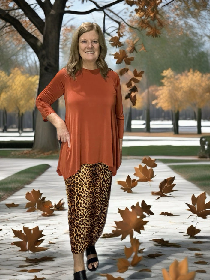 Rust Shark Bite Tunic