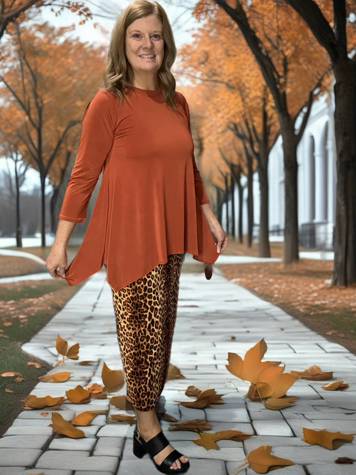 Rust Shark Bite Tunic