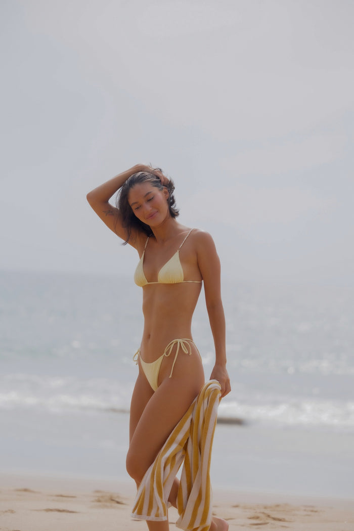 SALINA Triangle Bikini Top in Buttermilk