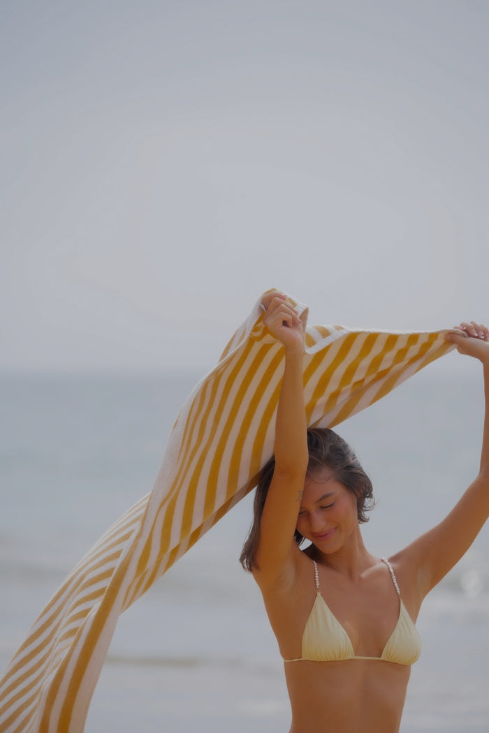 SALINA Triangle Bikini Top in Buttermilk