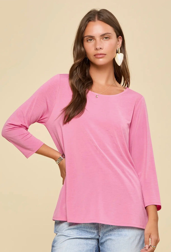 Sally 3/4 Sleeve Basic Top
