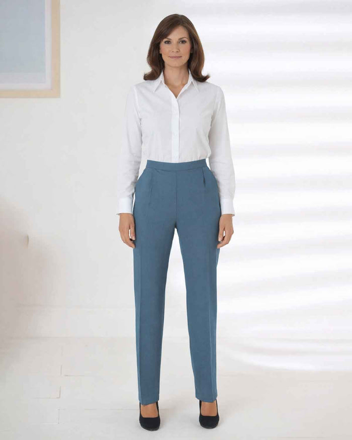 Sandown Pull On Trousers - Airforce Blue - The Classic Boutique