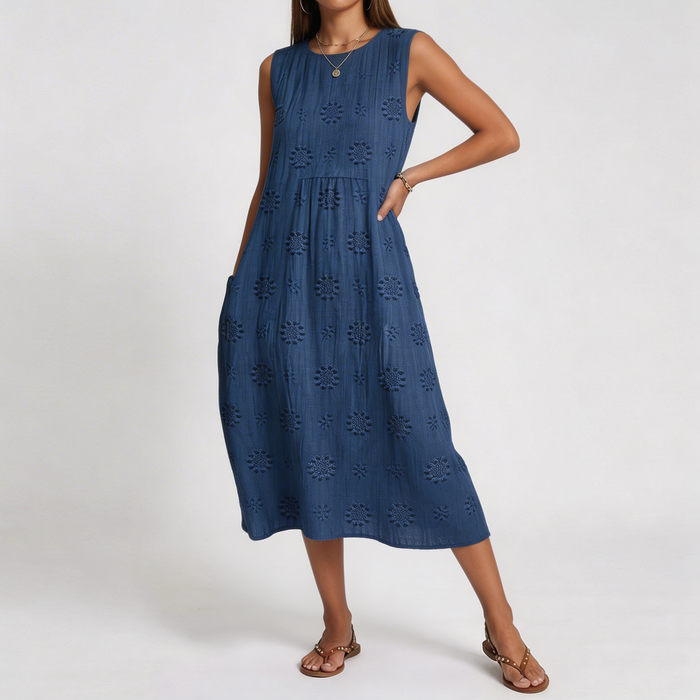 Sara | Patterned Midi Dress