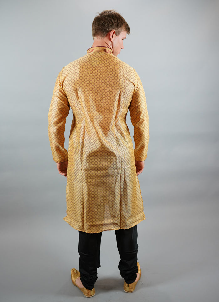 Silk Butterscotch Yellow Men's Kurta
