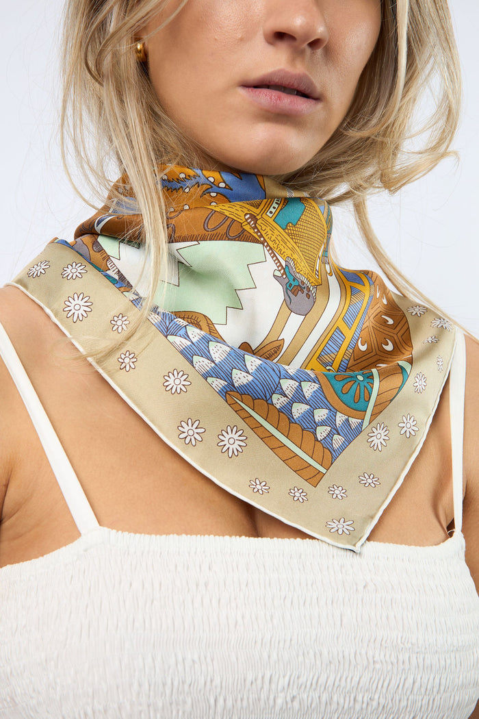 Silk Scarf Sunrise Large