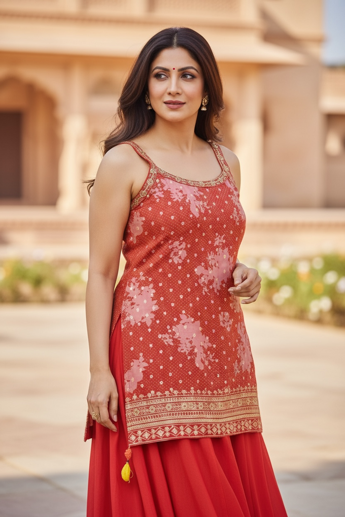 Silk sharara set by Kurti Connection USA