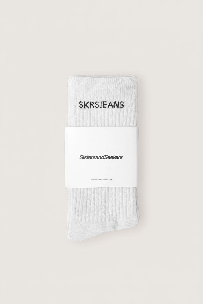 SKRS Classic Crew Socks in White