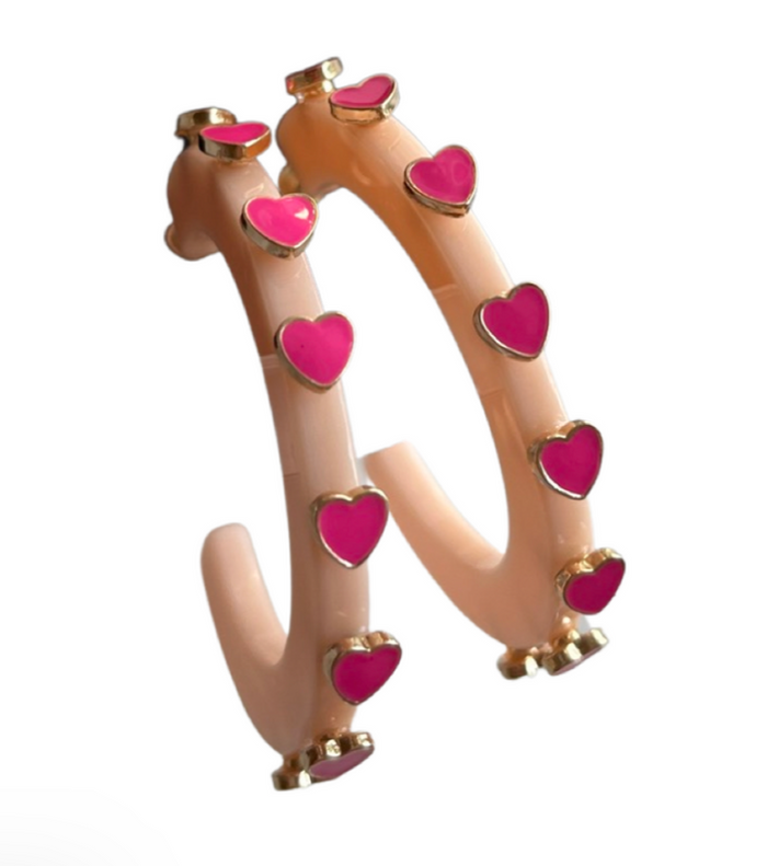 Smith & Co. Heart Jewel Hoop