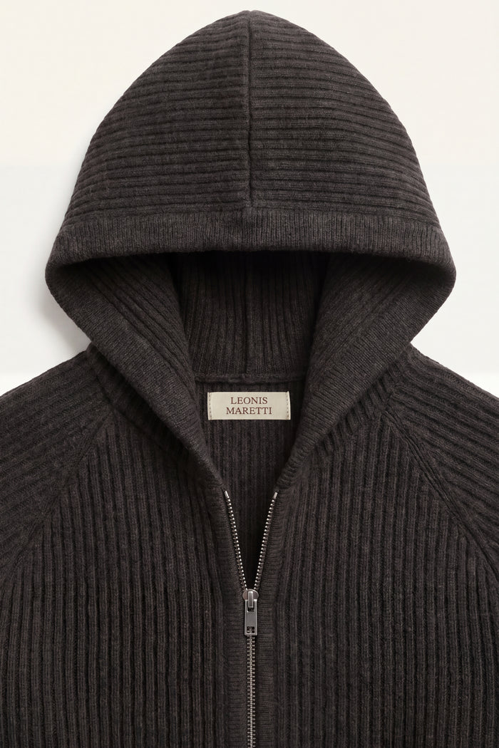 Sorrento Hooded Knit Black